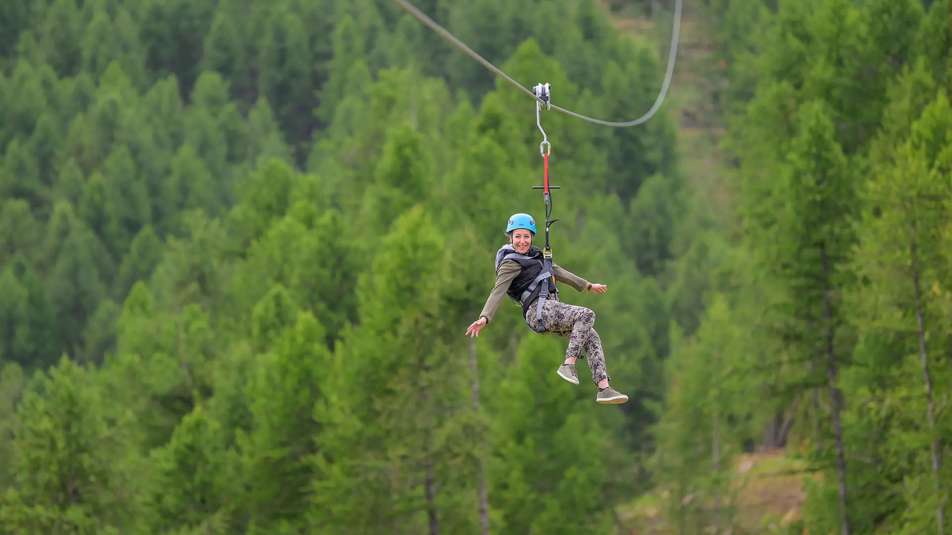 Tyrolienne géante Sauze Super Line