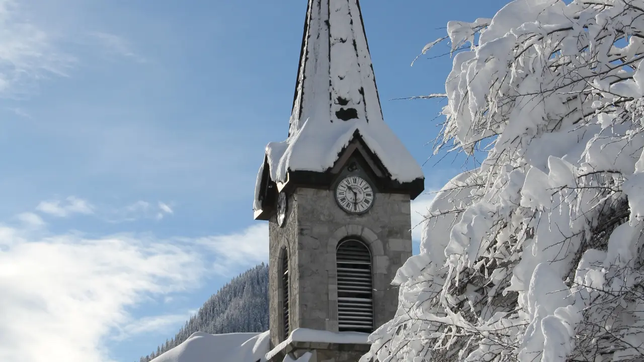 Eglise Saint Jean Baptiste en hiver