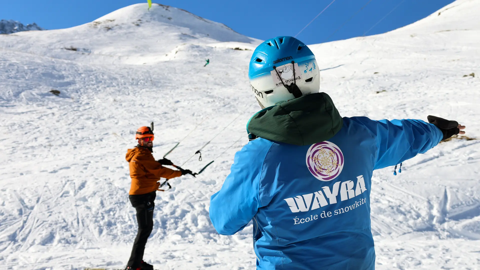 Snowkite au col du Lautaret - École Wayra_Villar-d'Arêne