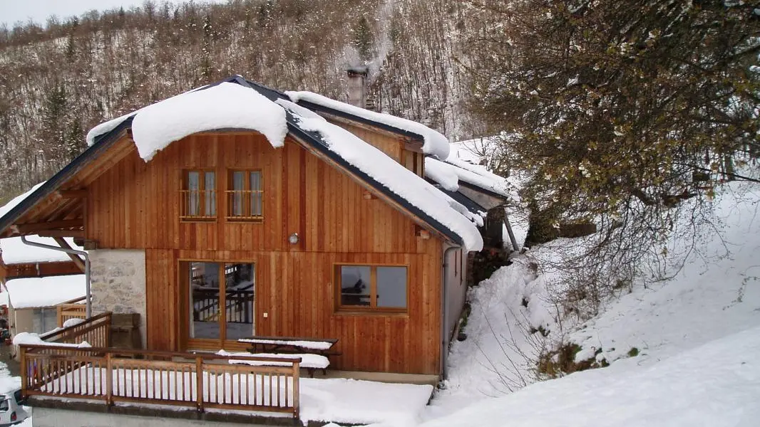 La terrasse sous la neige