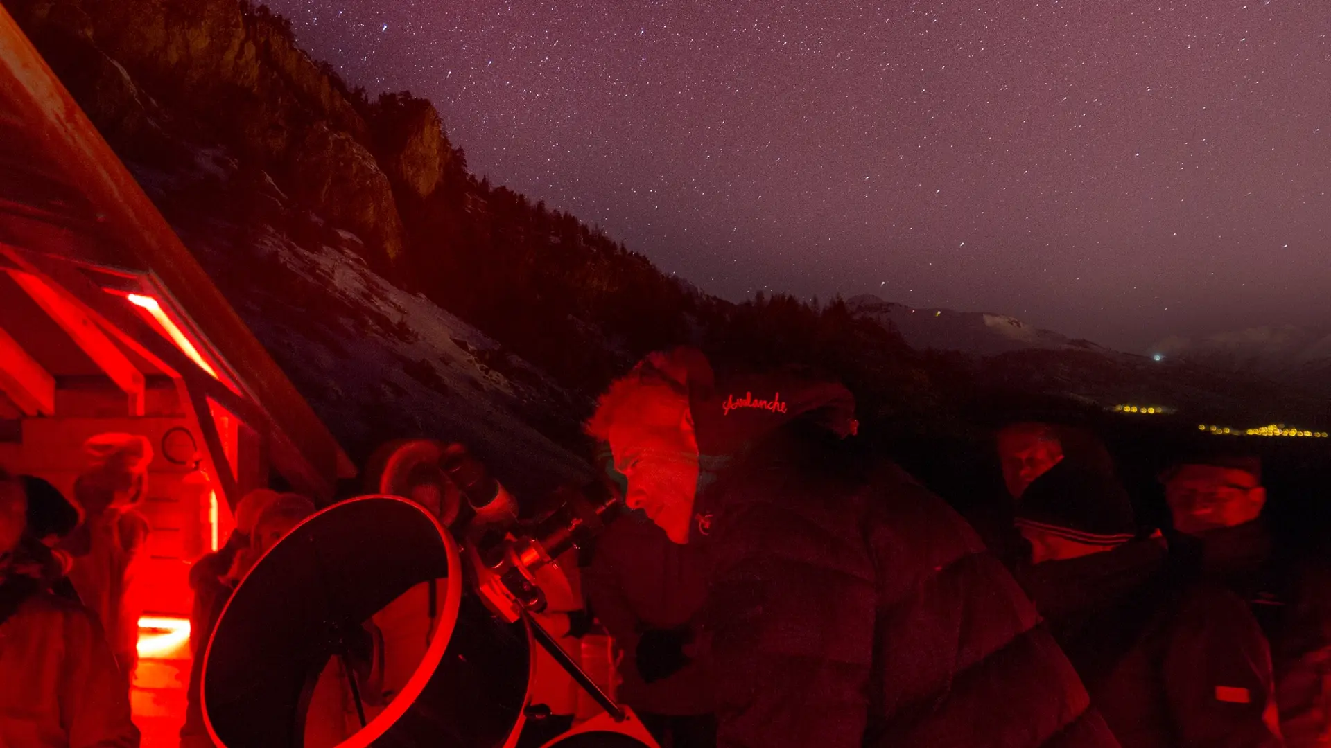 Soirée astronomique en hiver