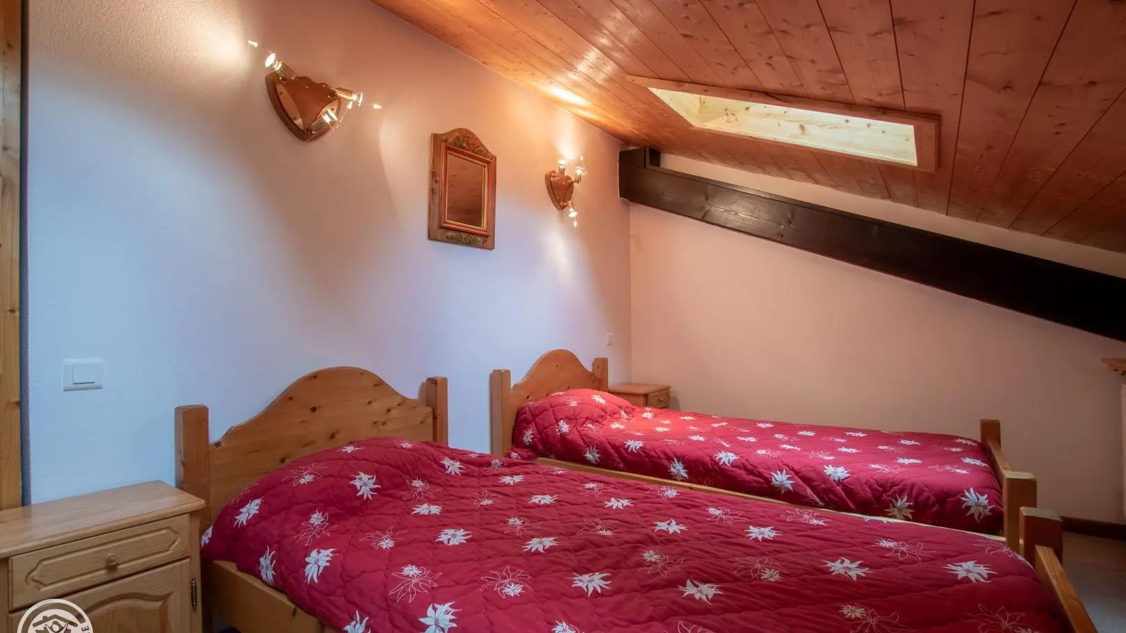 Chambre 4: 2 lits 90 cm