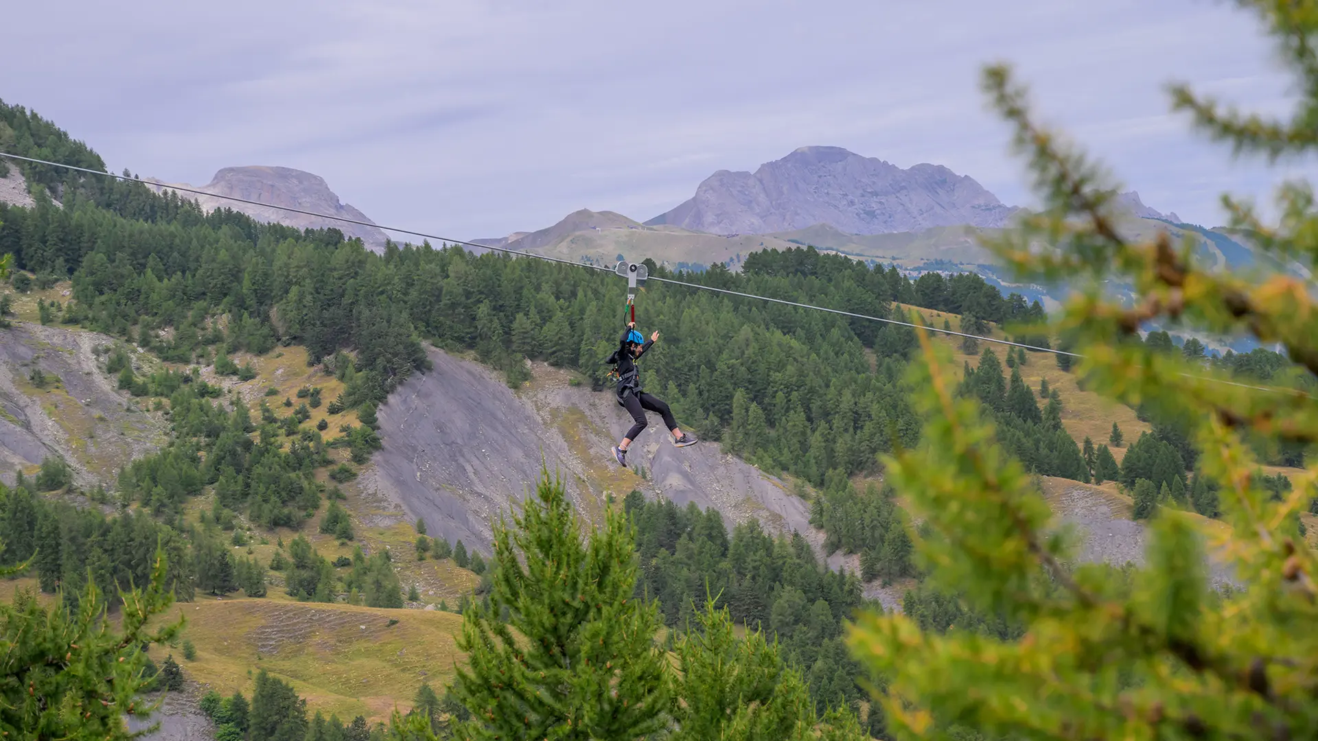 Tyrolienne géante Sauze Super Line