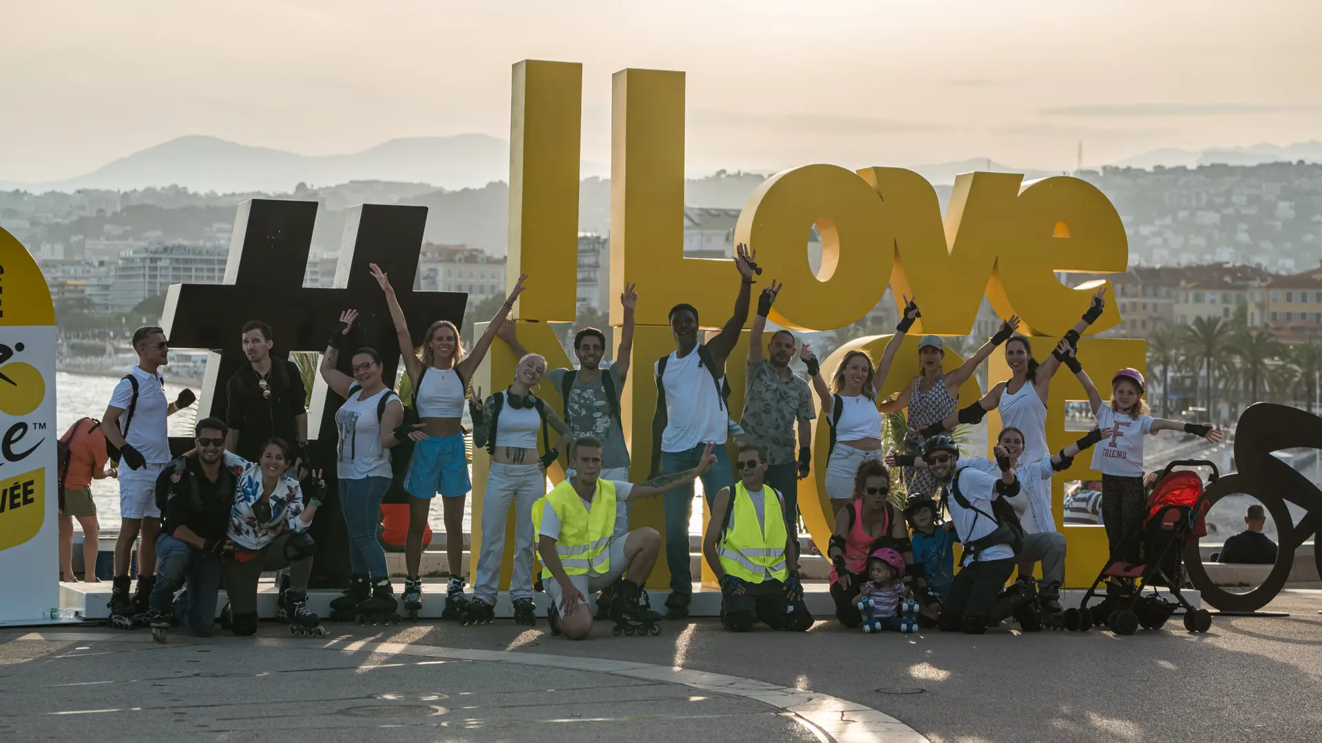 Au coucher de soleil