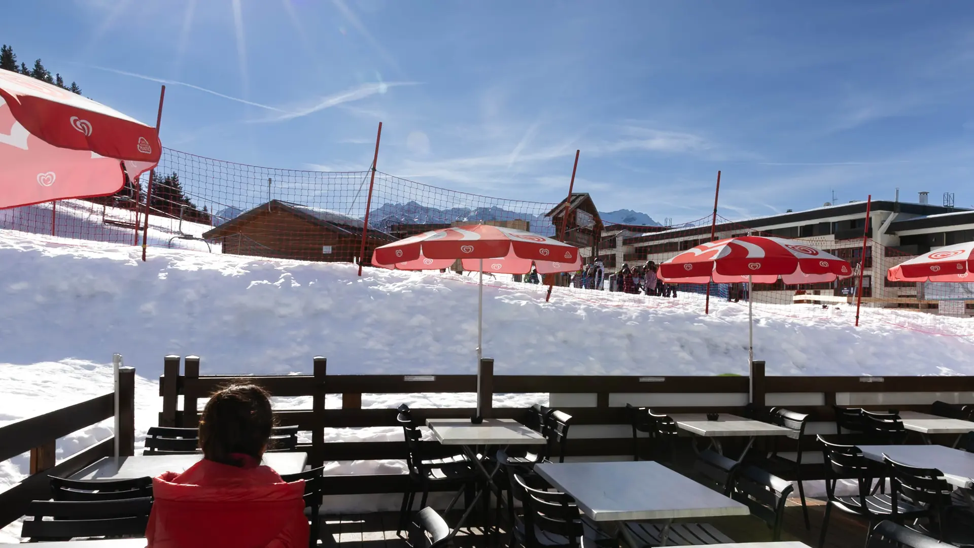 terrasse front de neige