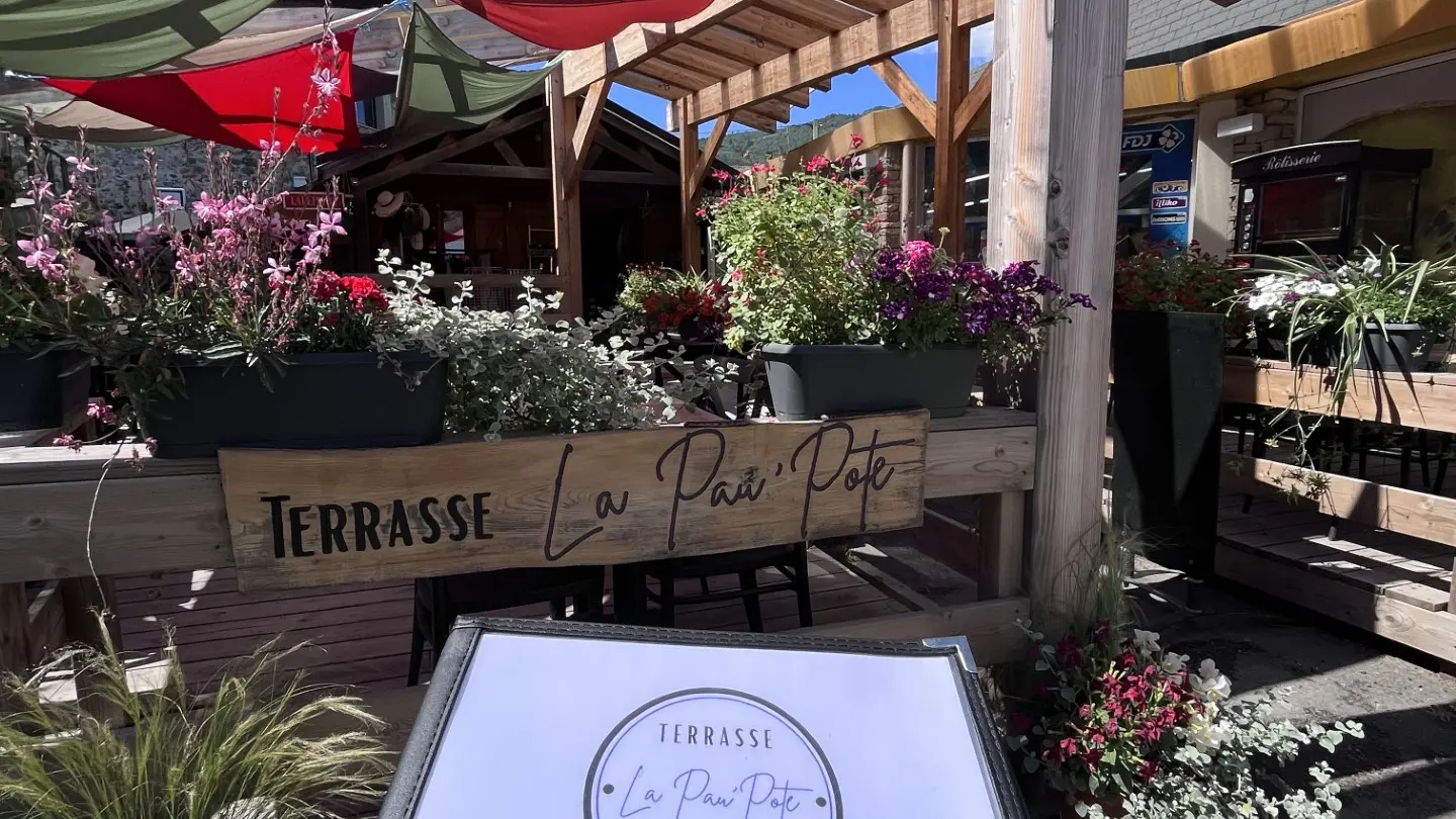 menu sur la terrasse de la Pau'Pote