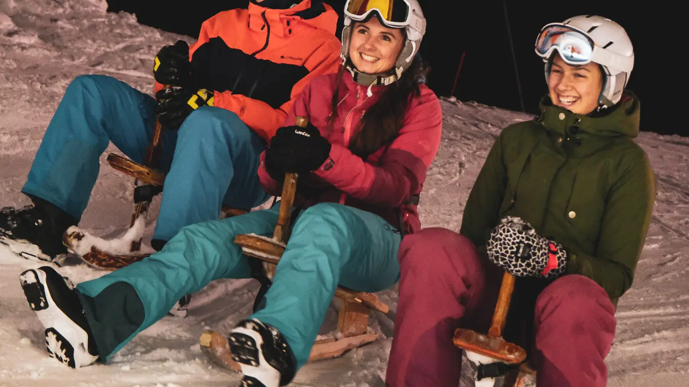 ski et nouvelles glisses en nocturne au Grand-Bornand