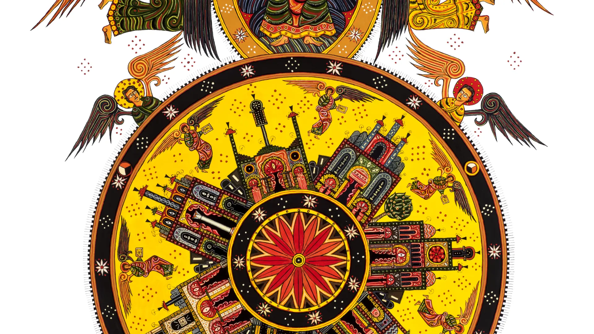 Enluminure : Lettres aux 7 églises, Gouache sur papier, 2022