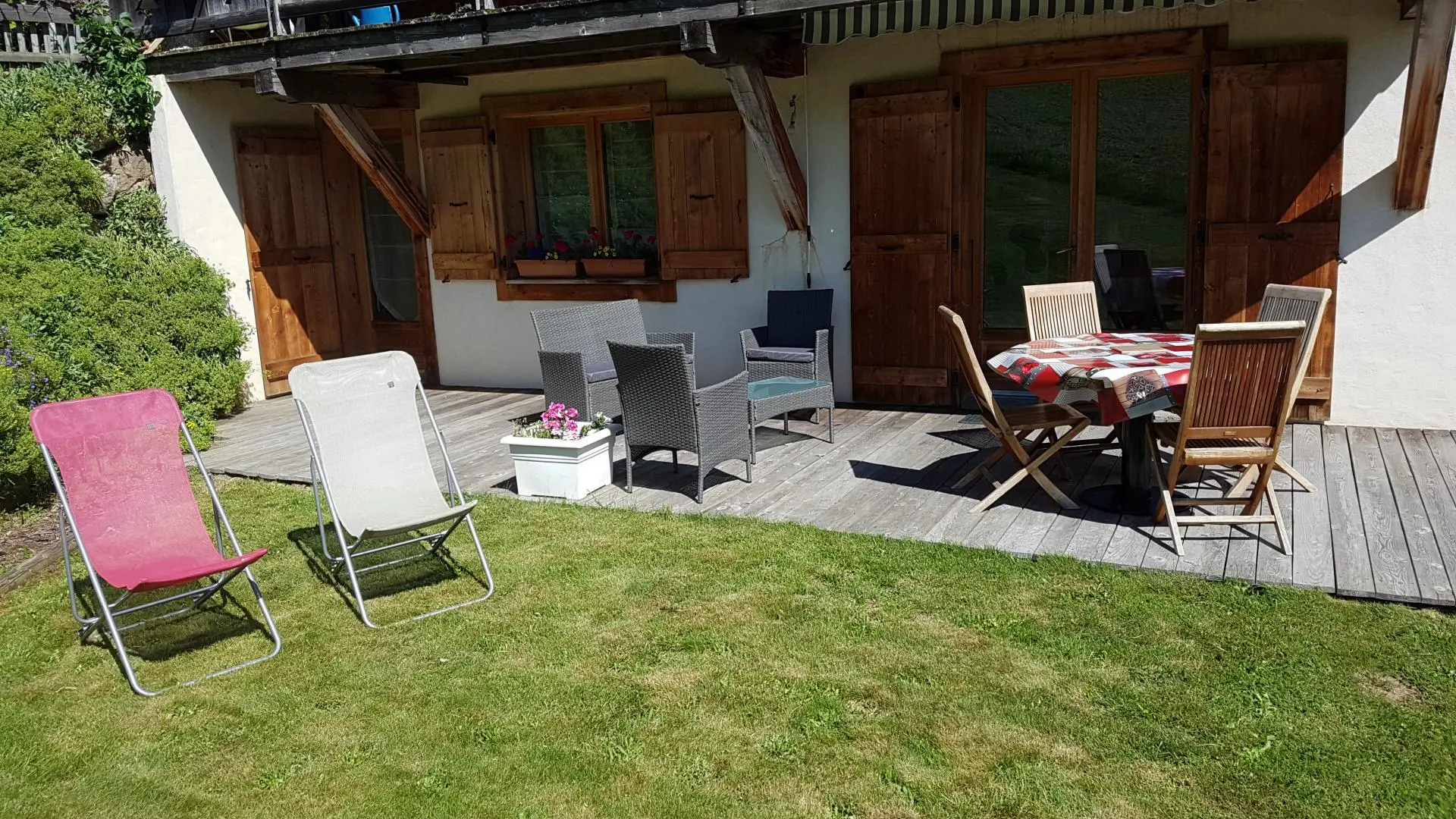 terrasse 15 m2 face au mont blanc sans vis a vis