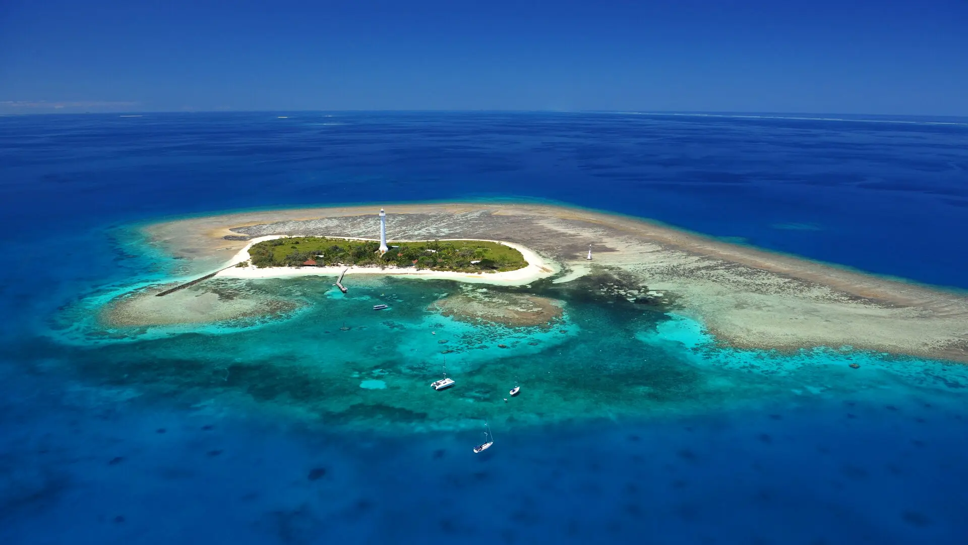 Amédée islet and lighthouse