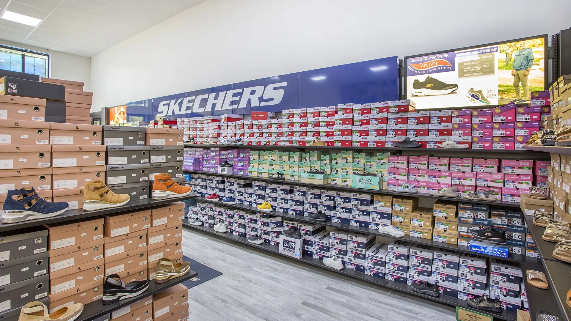 A wide choice of shoes