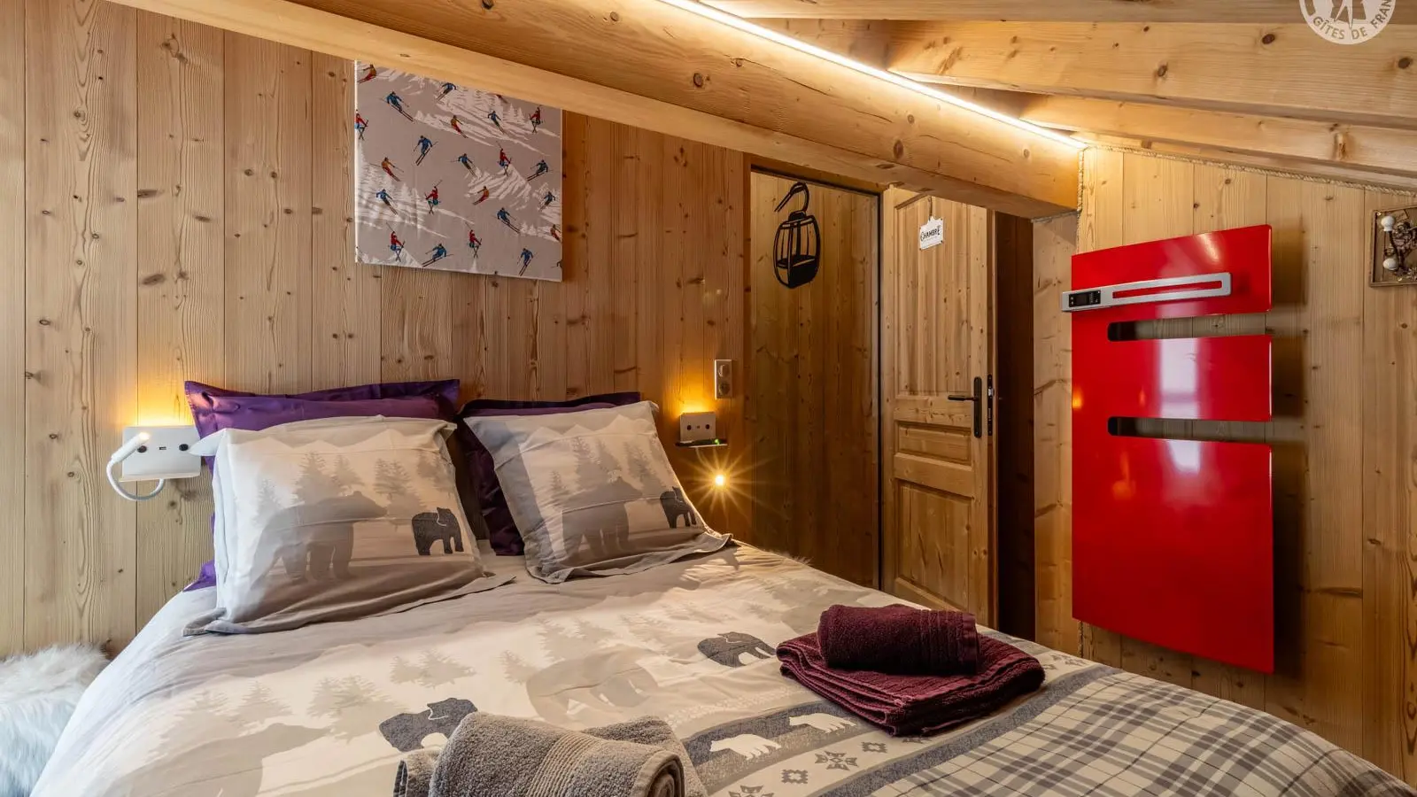 chambre double avec télévision N° 1 niveau 2