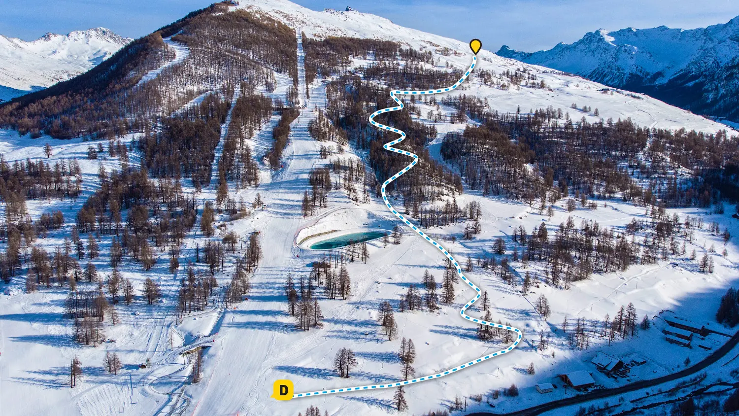 Itinéraire de ski de rando balisé - Molines-