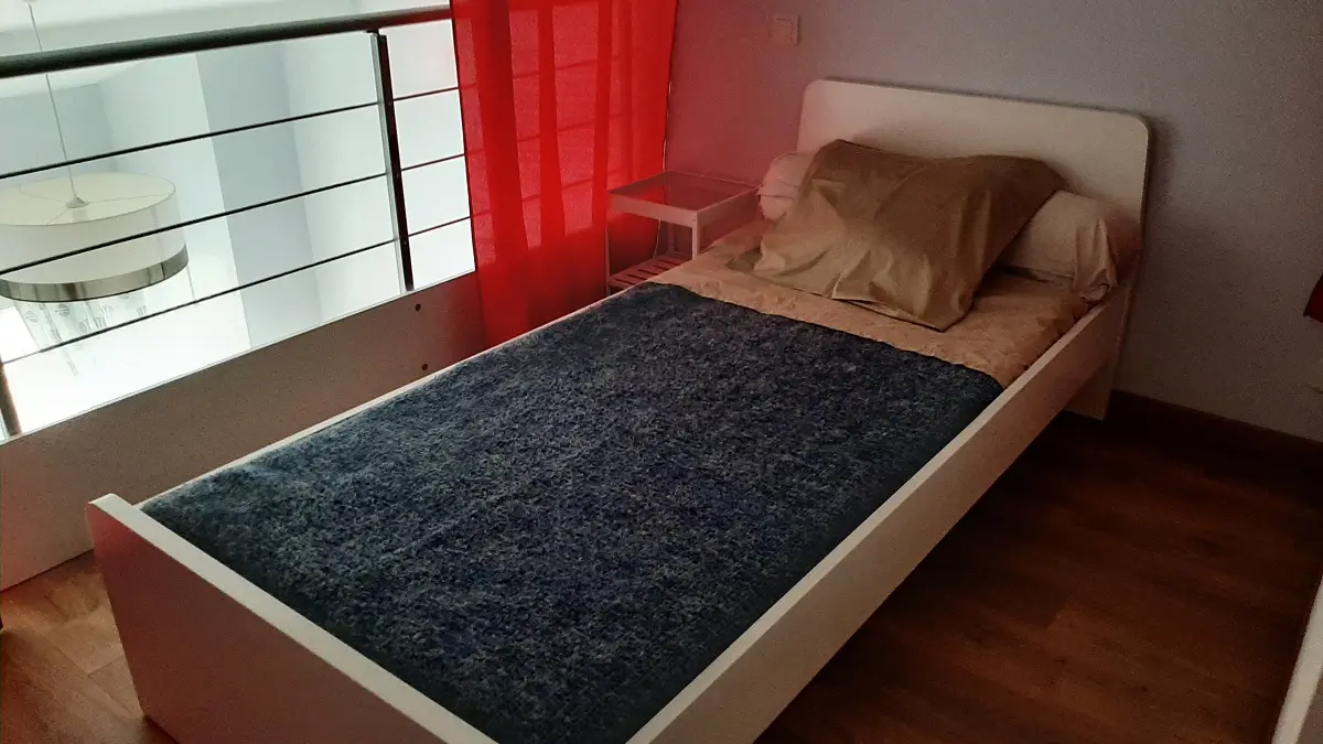 La chambre en mezzanine