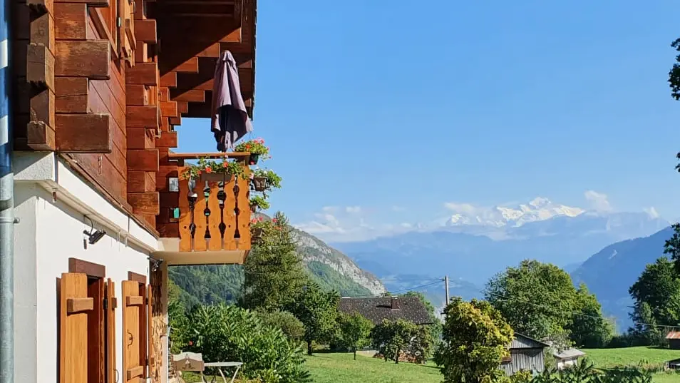 Terrasse vue Mont Blanc