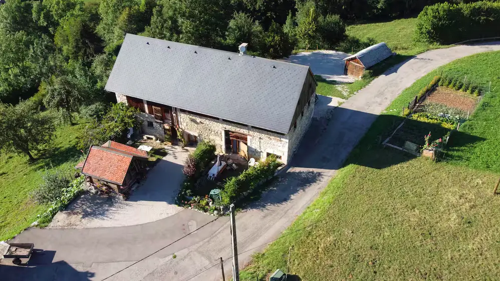 La maison vue de dessus