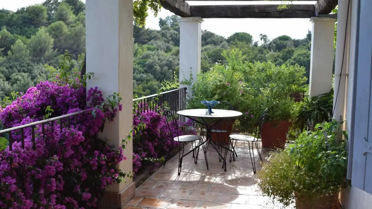 Terrasse Gîte Jacaranda de St Paul de Vence - Gîtes de France Alpes-Maritimes