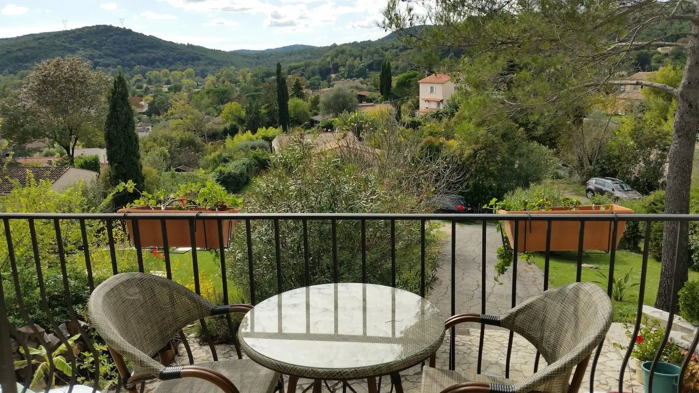 Balcon du Gîte des Campons à La Colle sur Loup - Gîtes de France Alpes-Maritimes