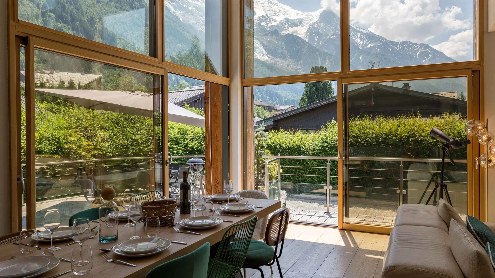 Salon vue Mont Blanc