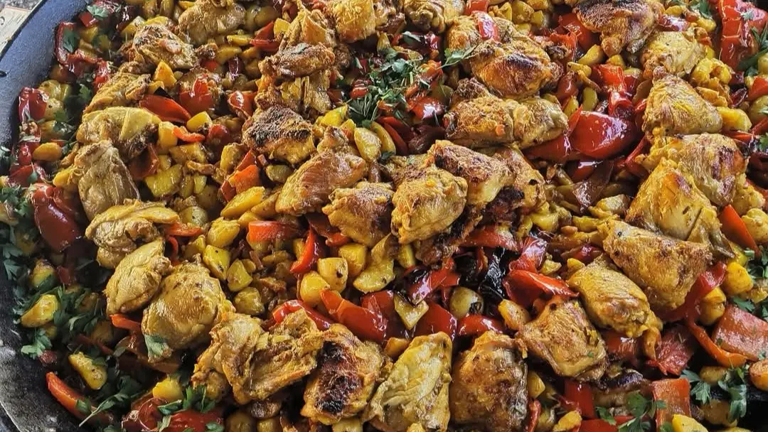 Poêlée réalisée sur place