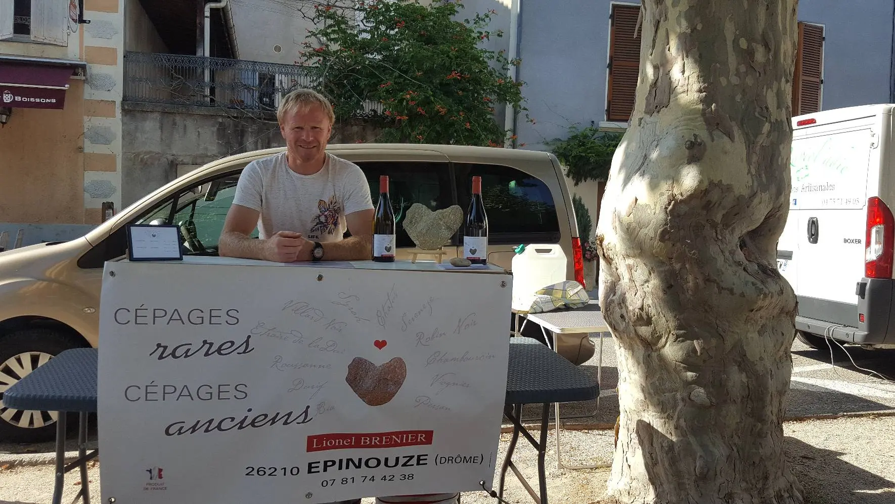 présence_marché Domaine Lionel Brenier - Epinouze