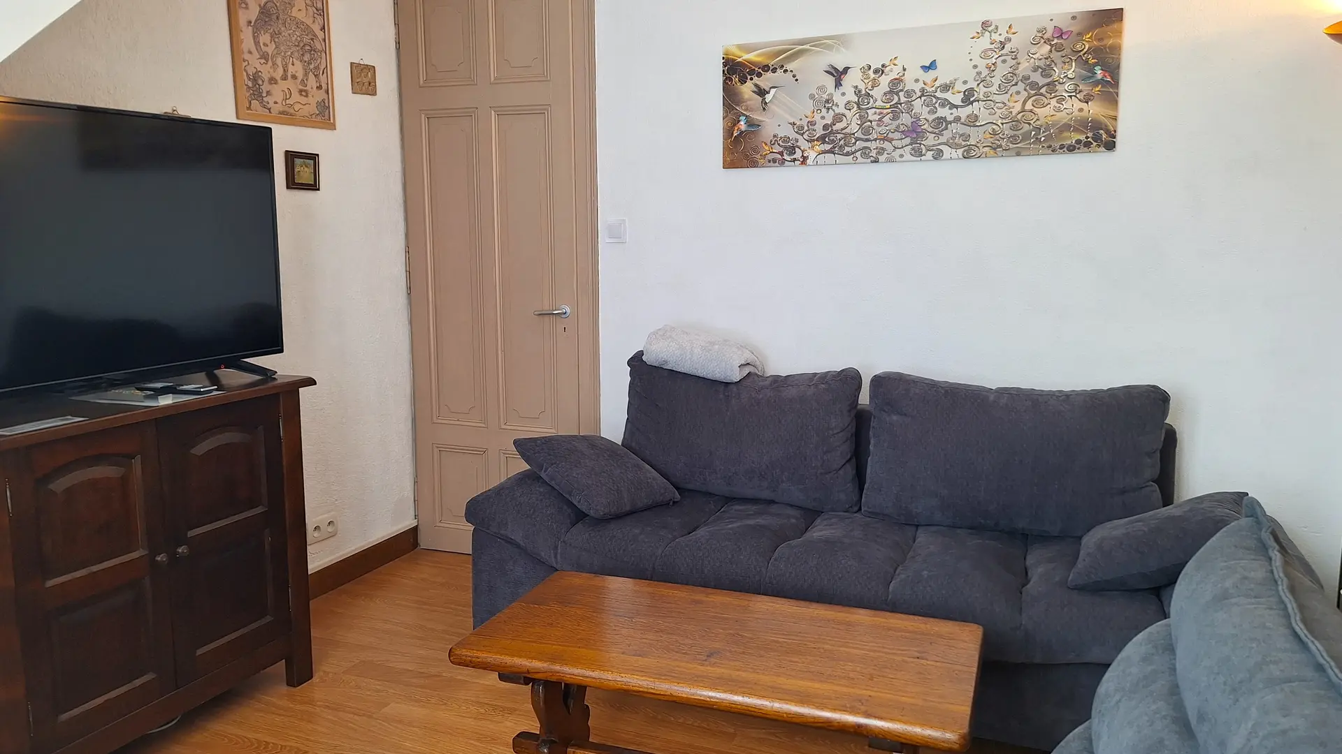 salon, canapé, télé