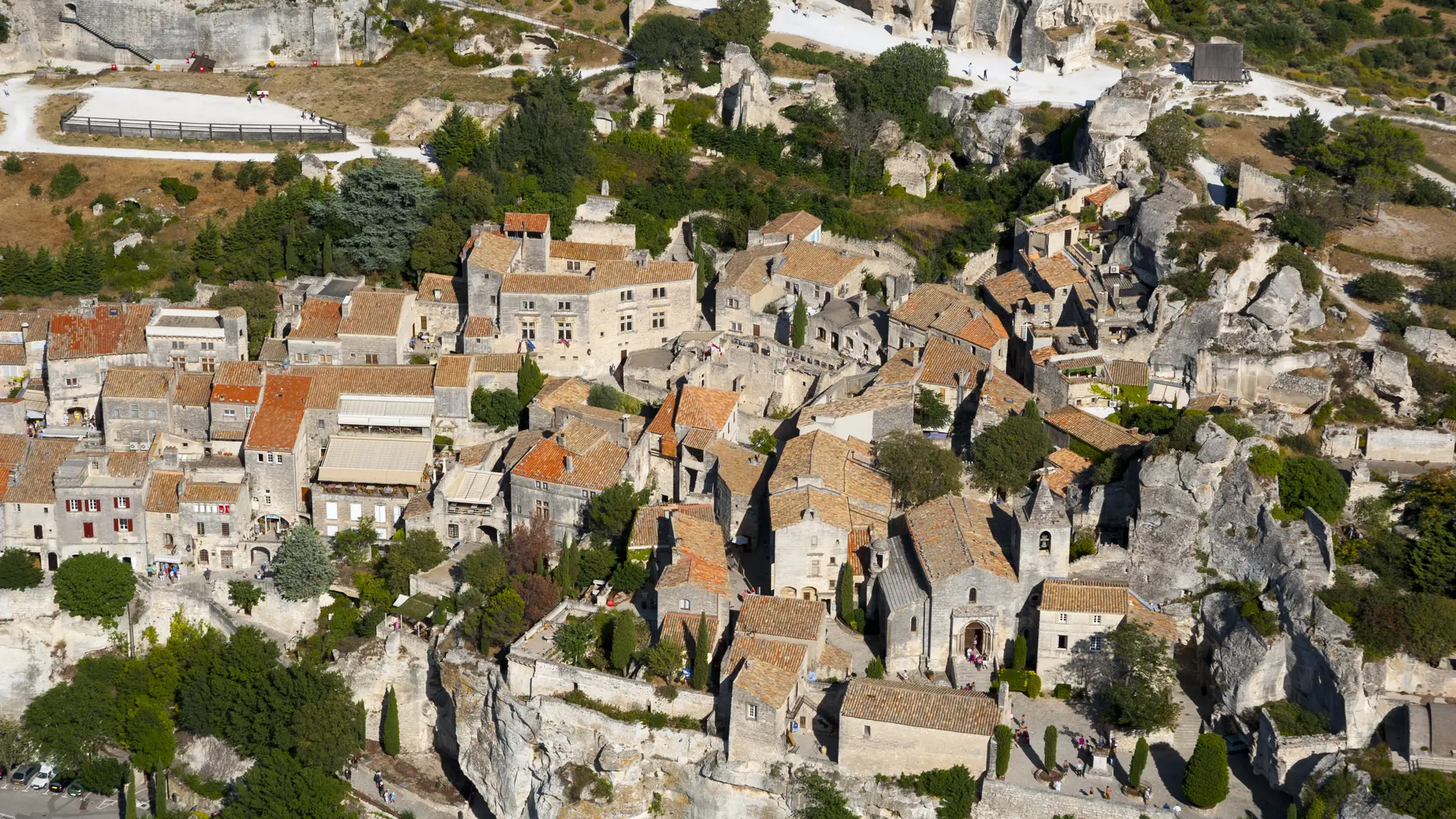 Les Baux vues du ciel