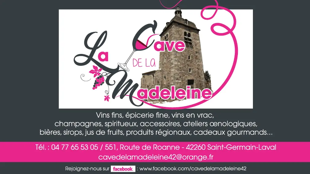 Carte de Visite La Cave de La Madeleine 42 Saint Germain Laval