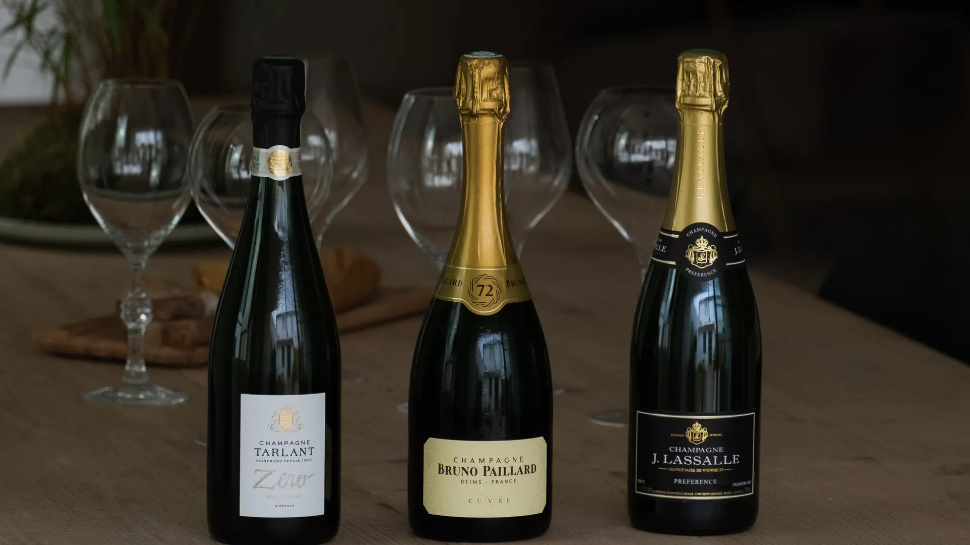 Champagnes issus des 3 cépages