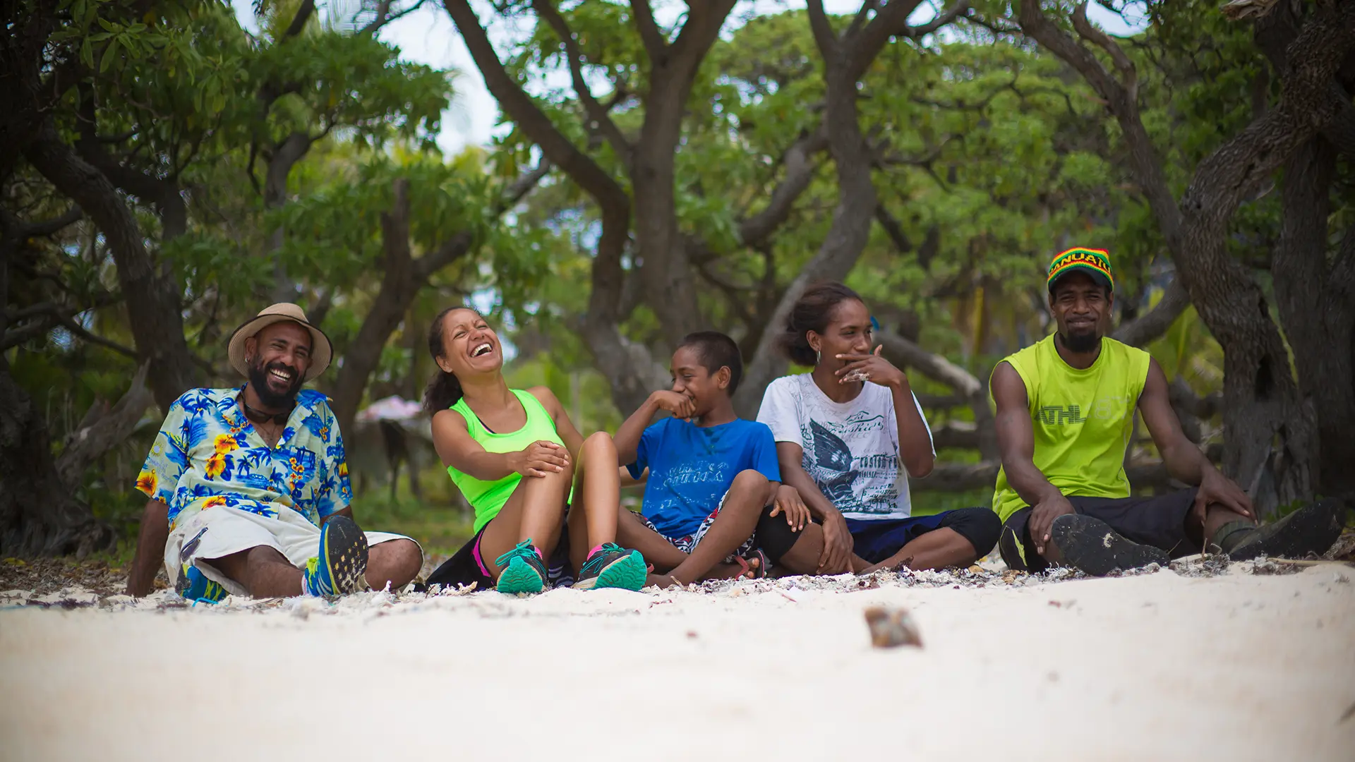 People sitting on the sand