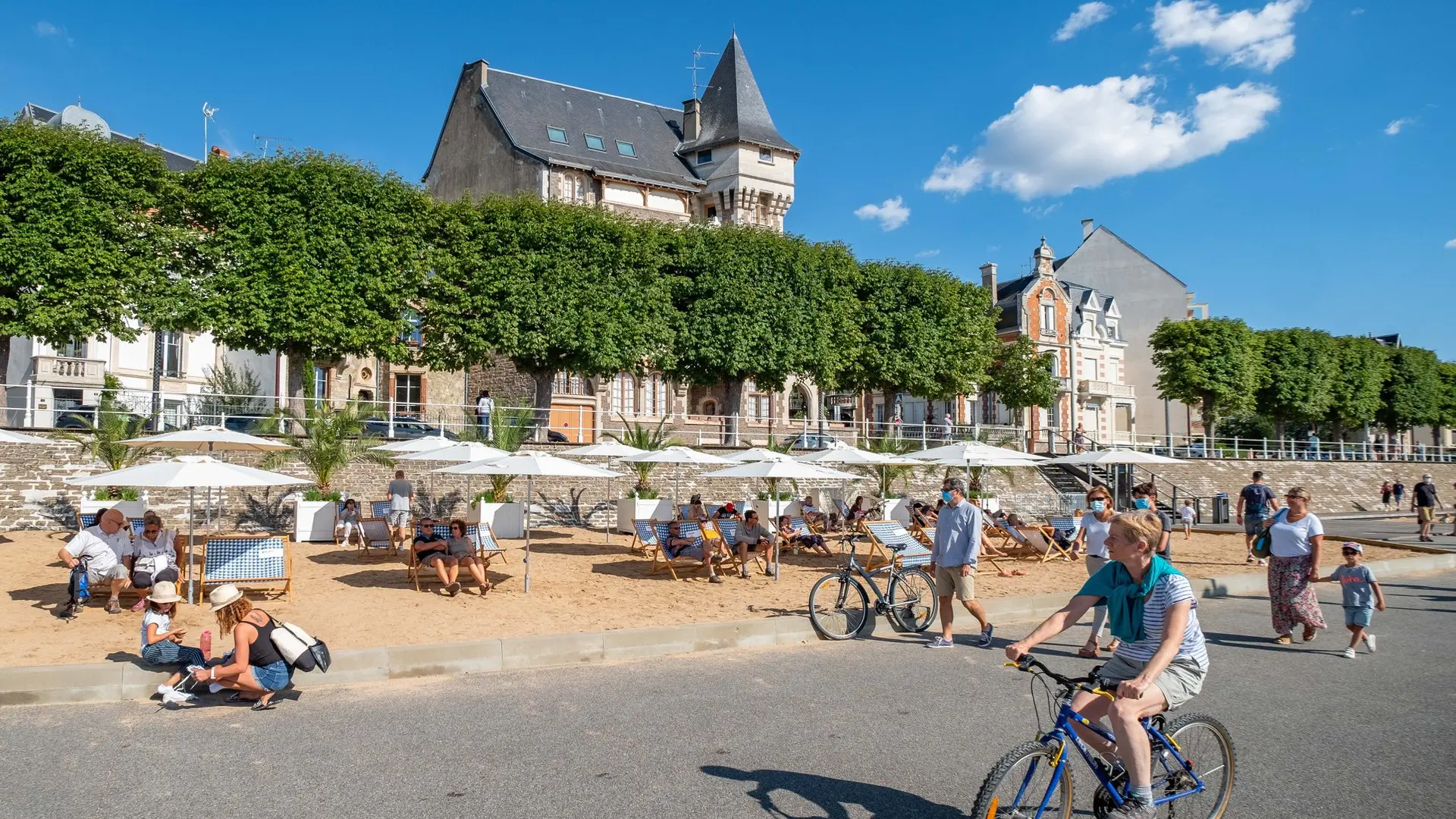 La plage de la Rotonde commune de Vichy