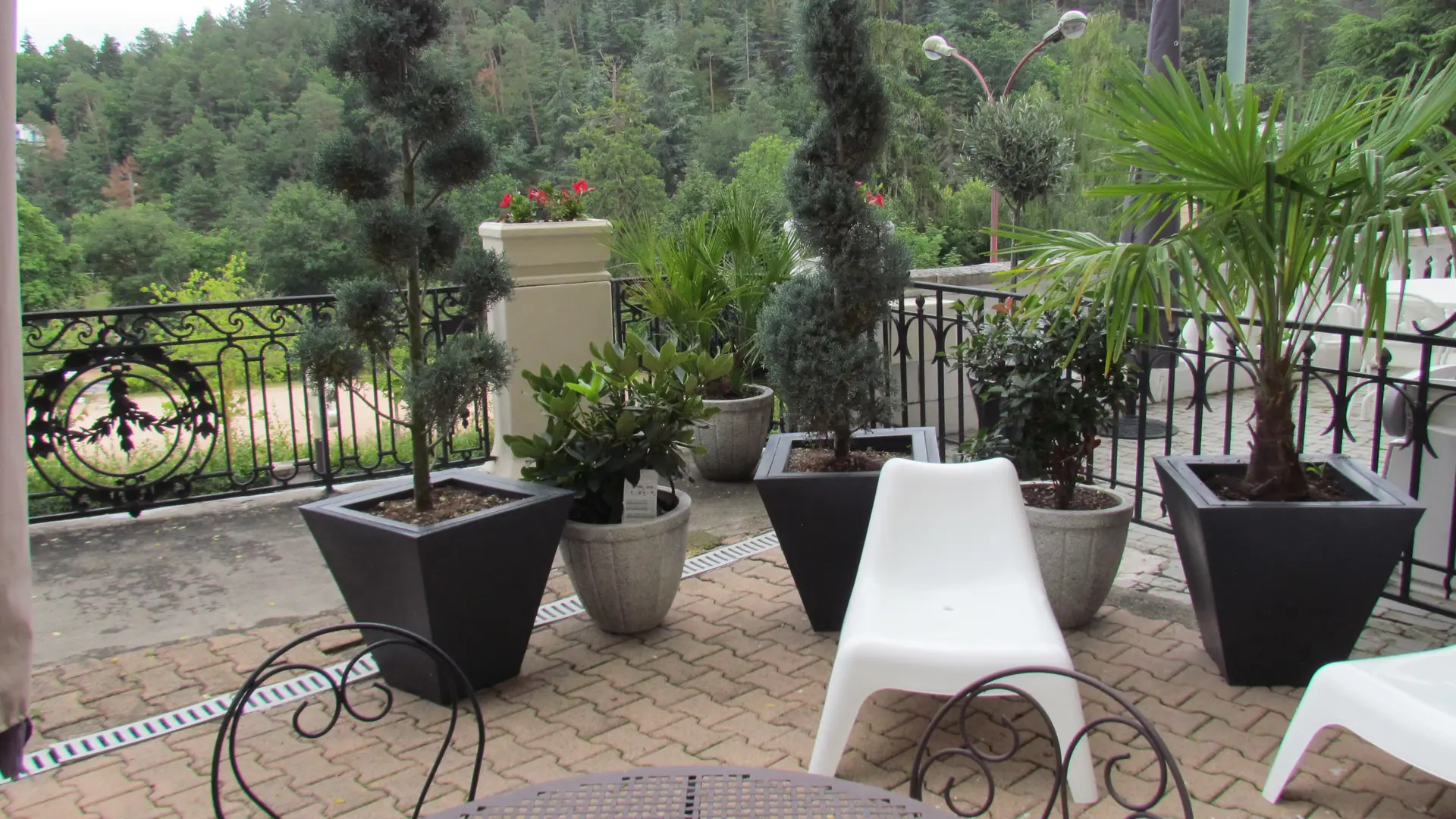 terrasse de l appartement sur le parc