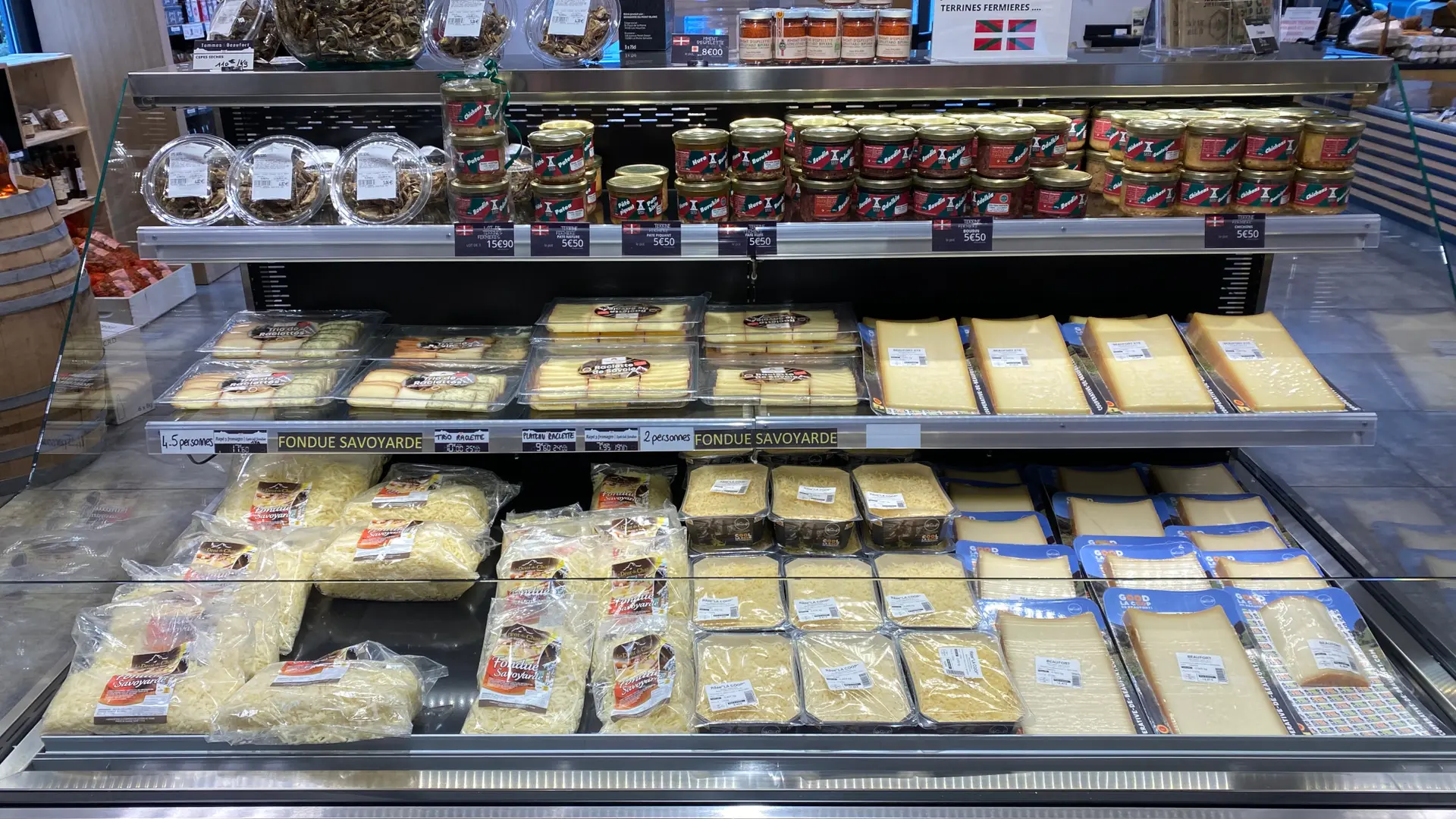 Fromages et bocaux