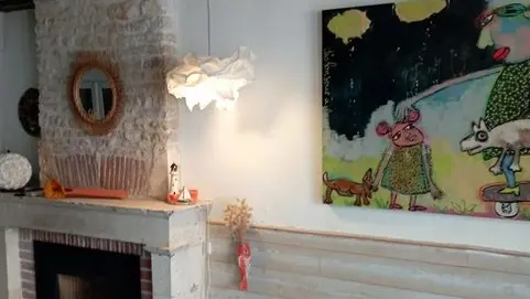 Cheminée et peinture