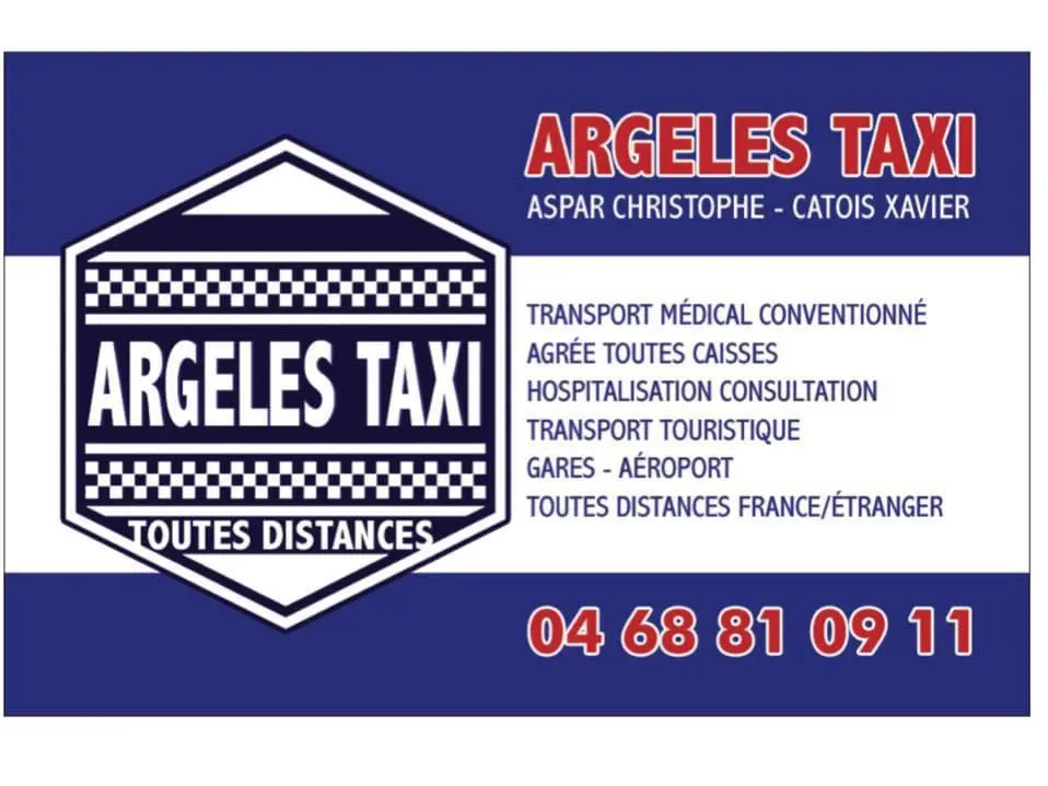 carte argeles taxi