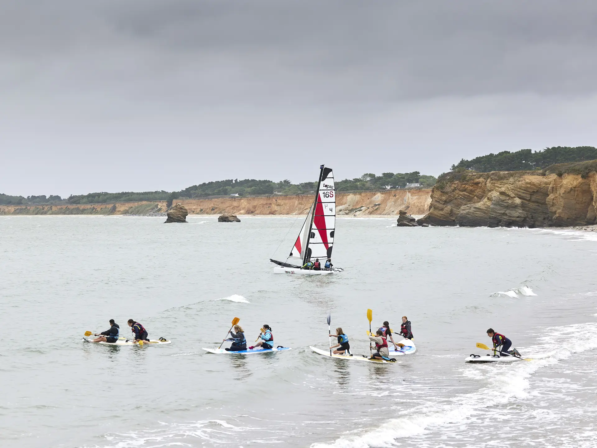 Centre nautique, plage du Poudrantais