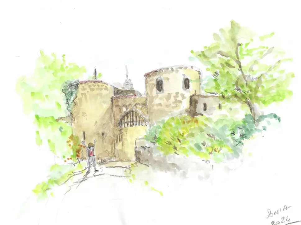 Aquarelle avec Sonia