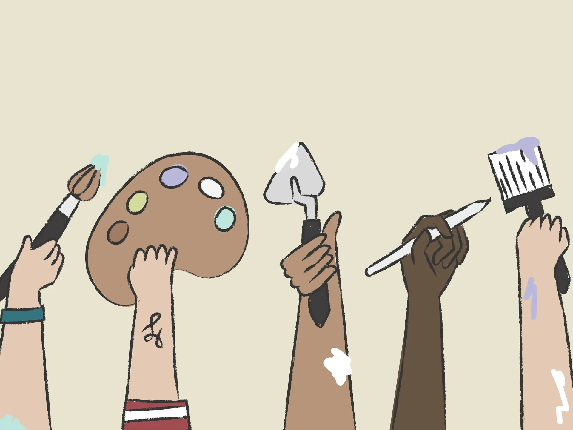 Creative art doodle vector DIY artist concept