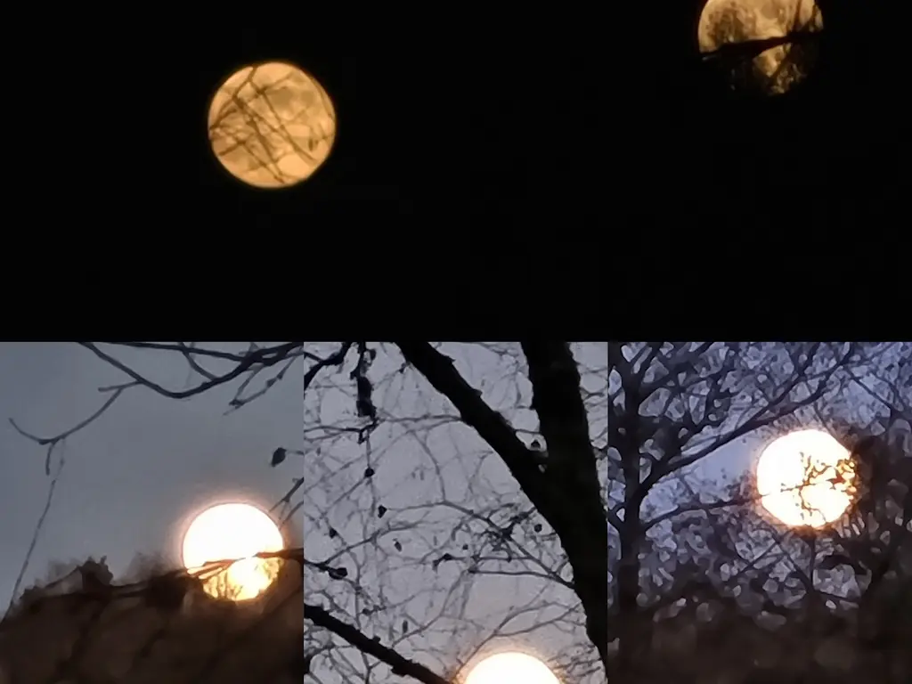Soirée soleil et pleine lunce
