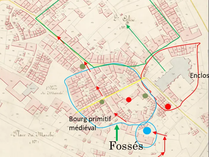 Plan médiéval Le Dorat