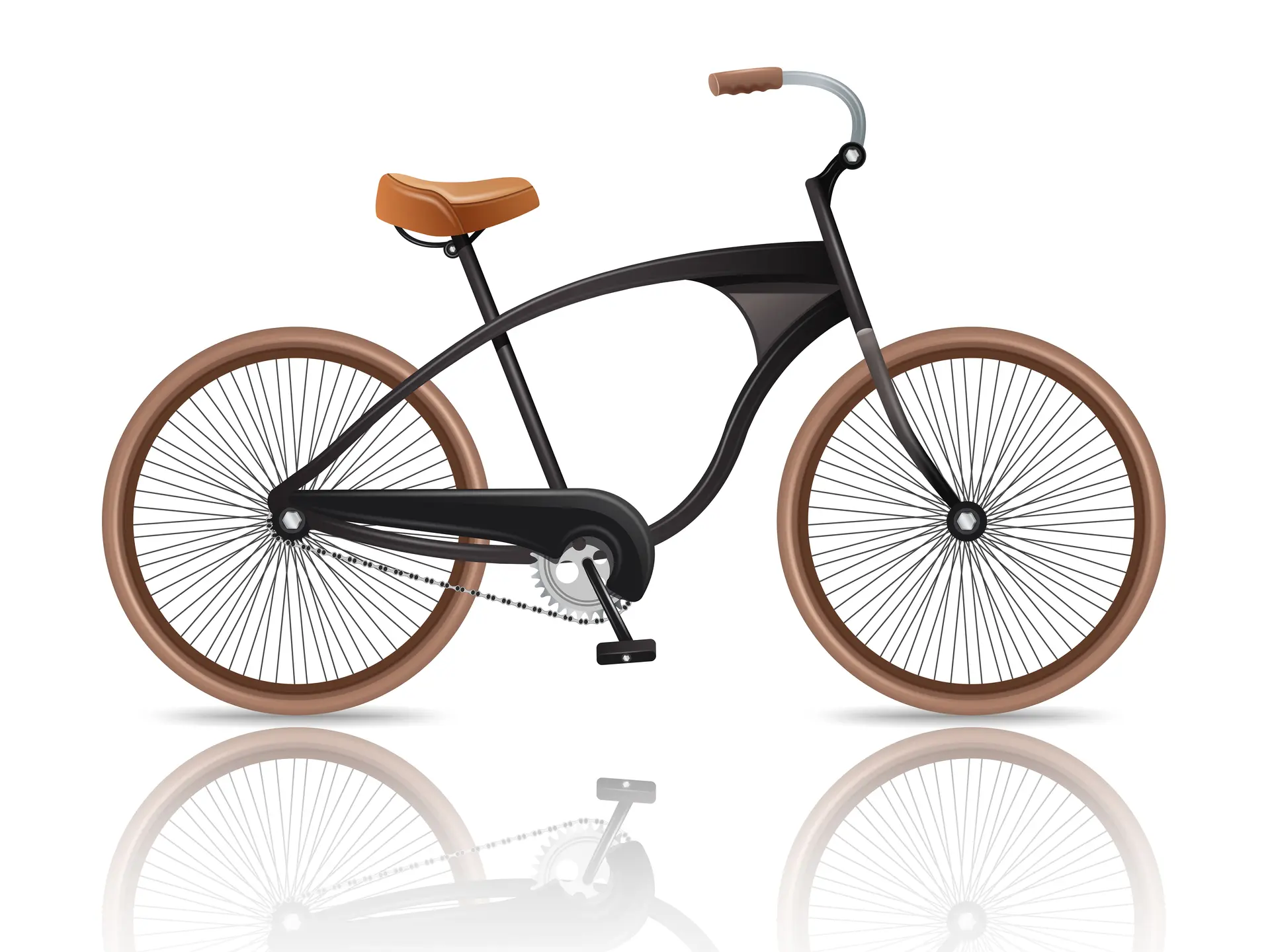 Realistic Bicycle Isolated