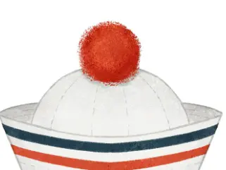 Chapeau de marin avec pom-pom