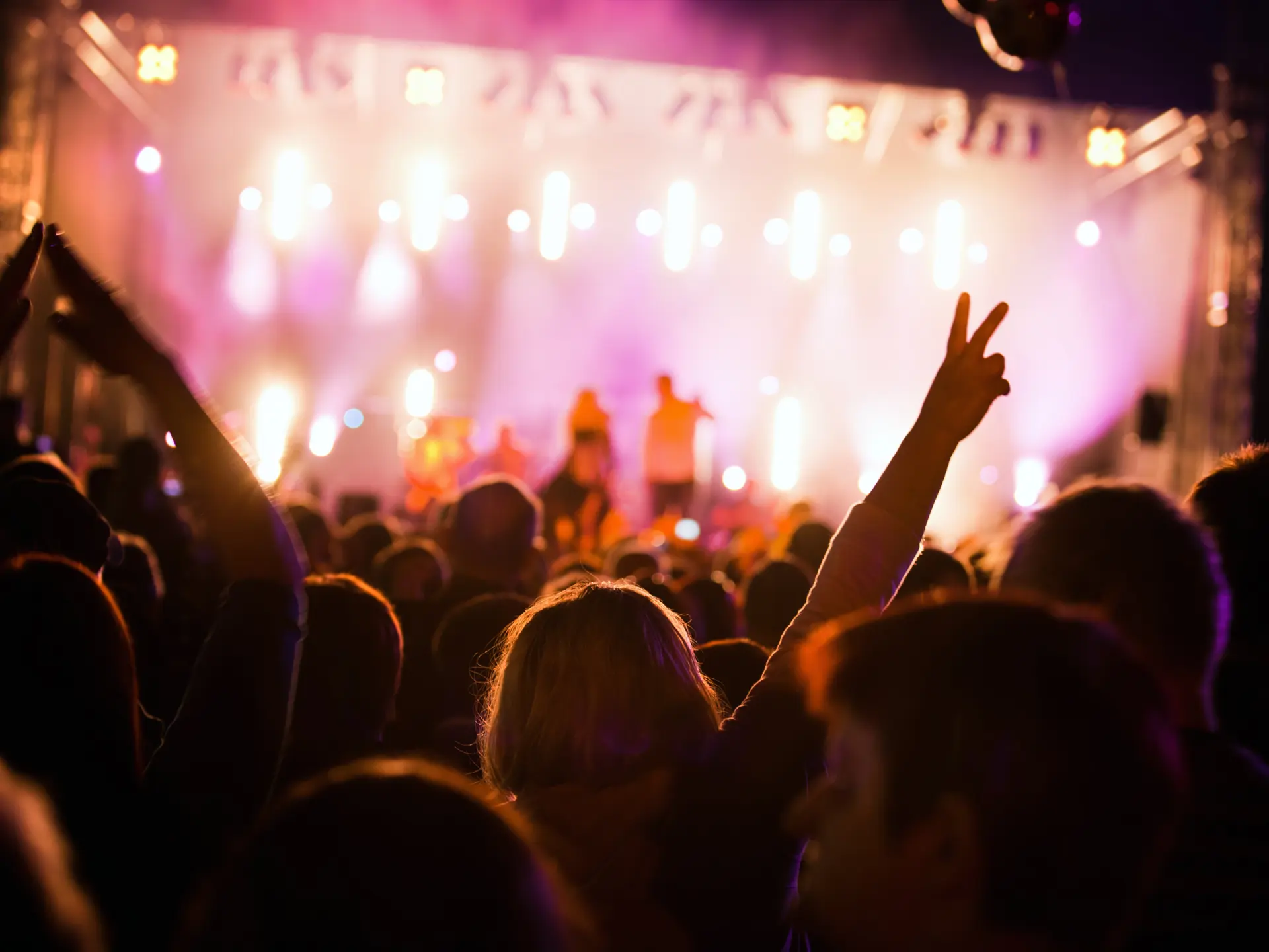 People on music concert