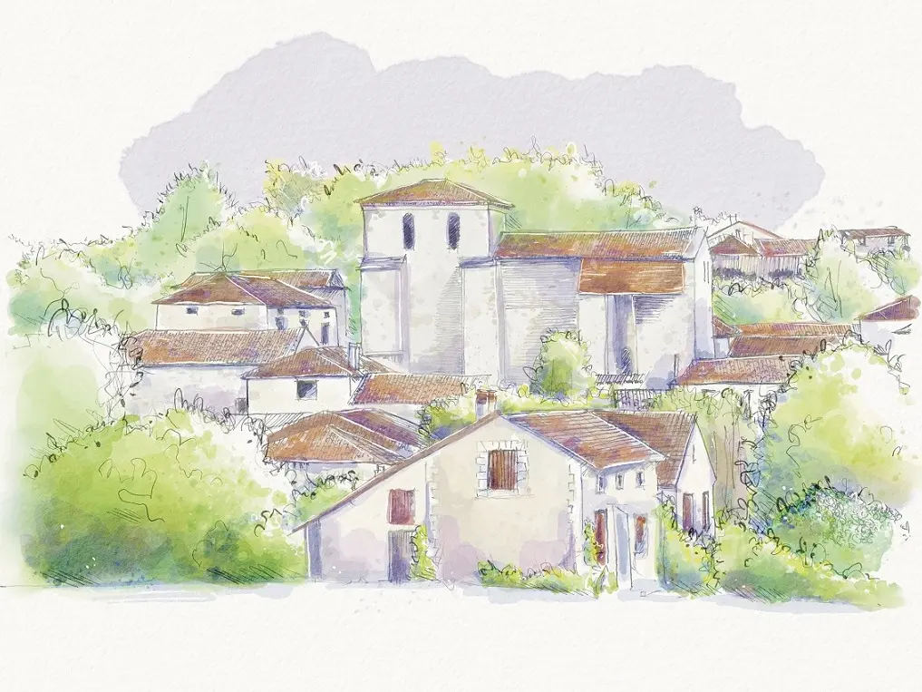 Aquarelle_A3 - La Chapelle Gonaguet