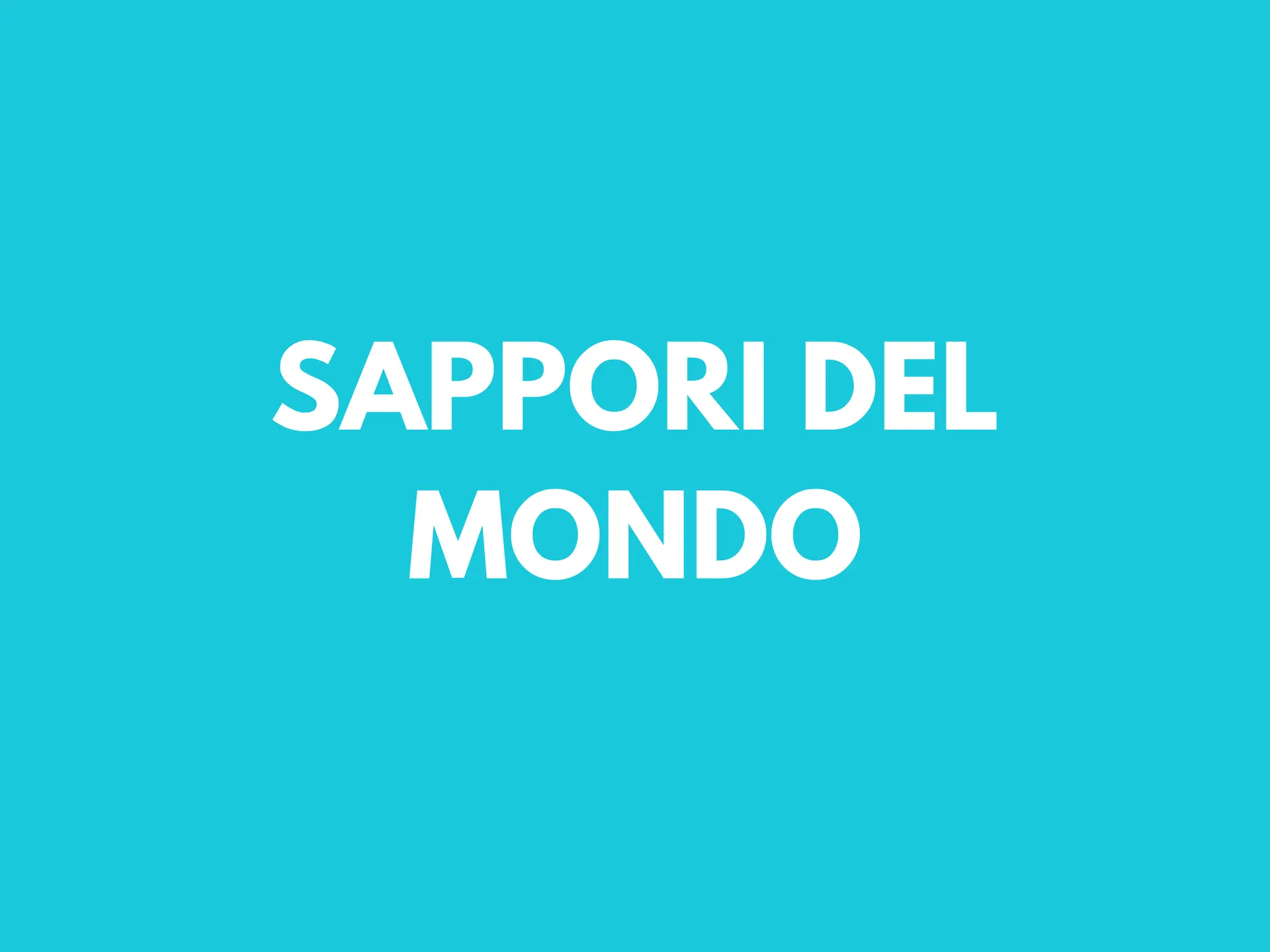 sappori del mondo