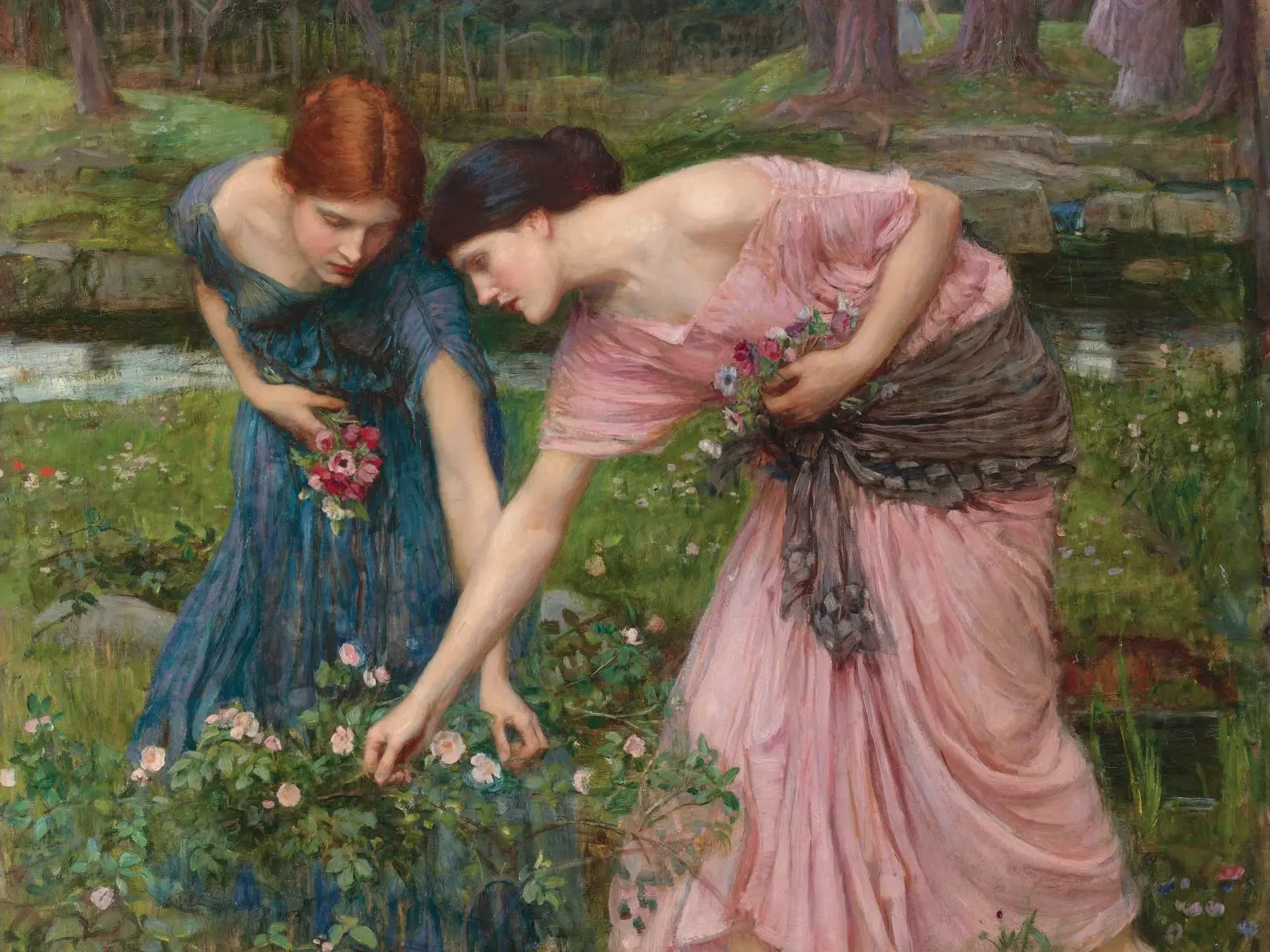 Gather Ye Rosebuds While Ye May, by John William Waterhouse