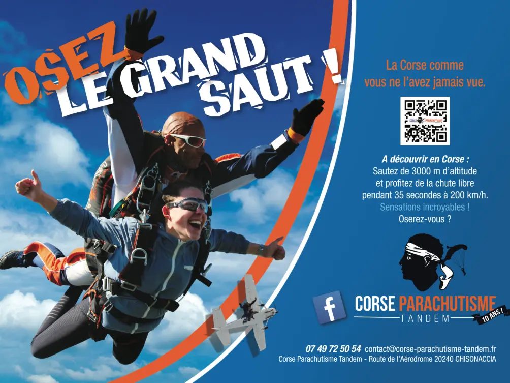 CORSE PARACHUTISME TANDEM