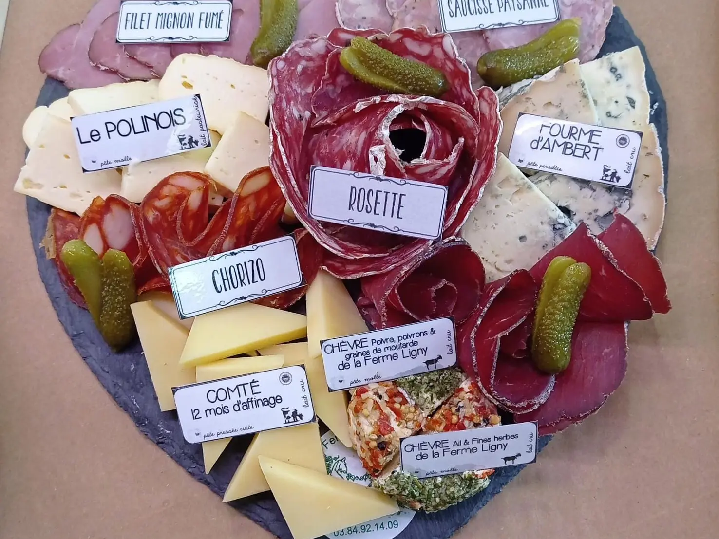 Plateau de fromages & charcuterie