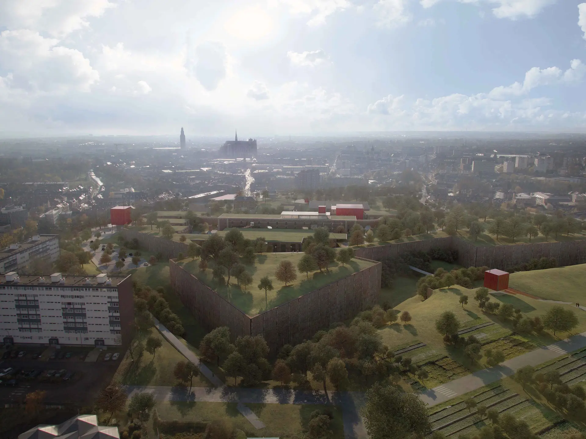 Citadelle - vue aérienne nord sud