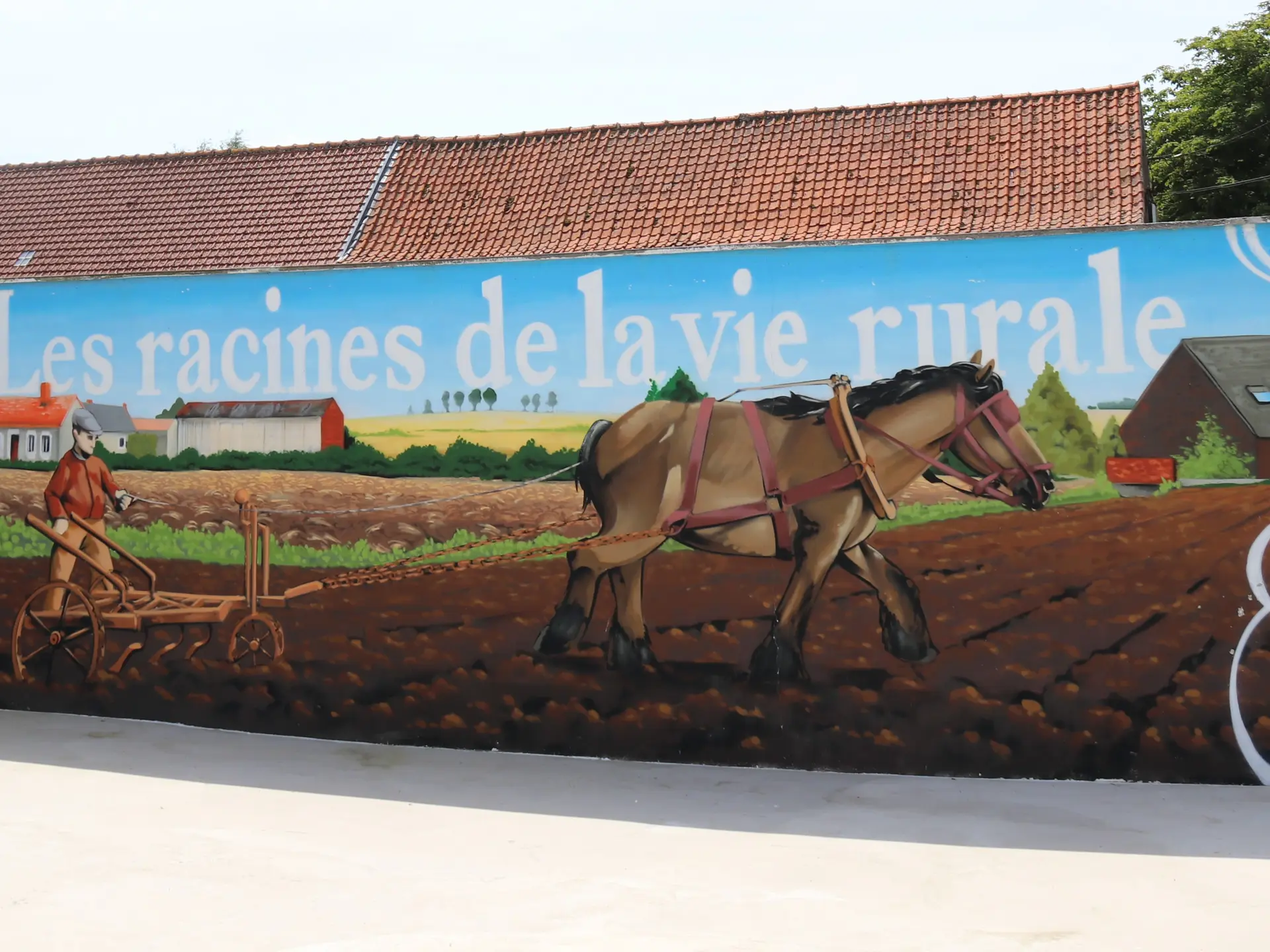 Fresque Ecomusee les racines de la vie rurale Ledringhem